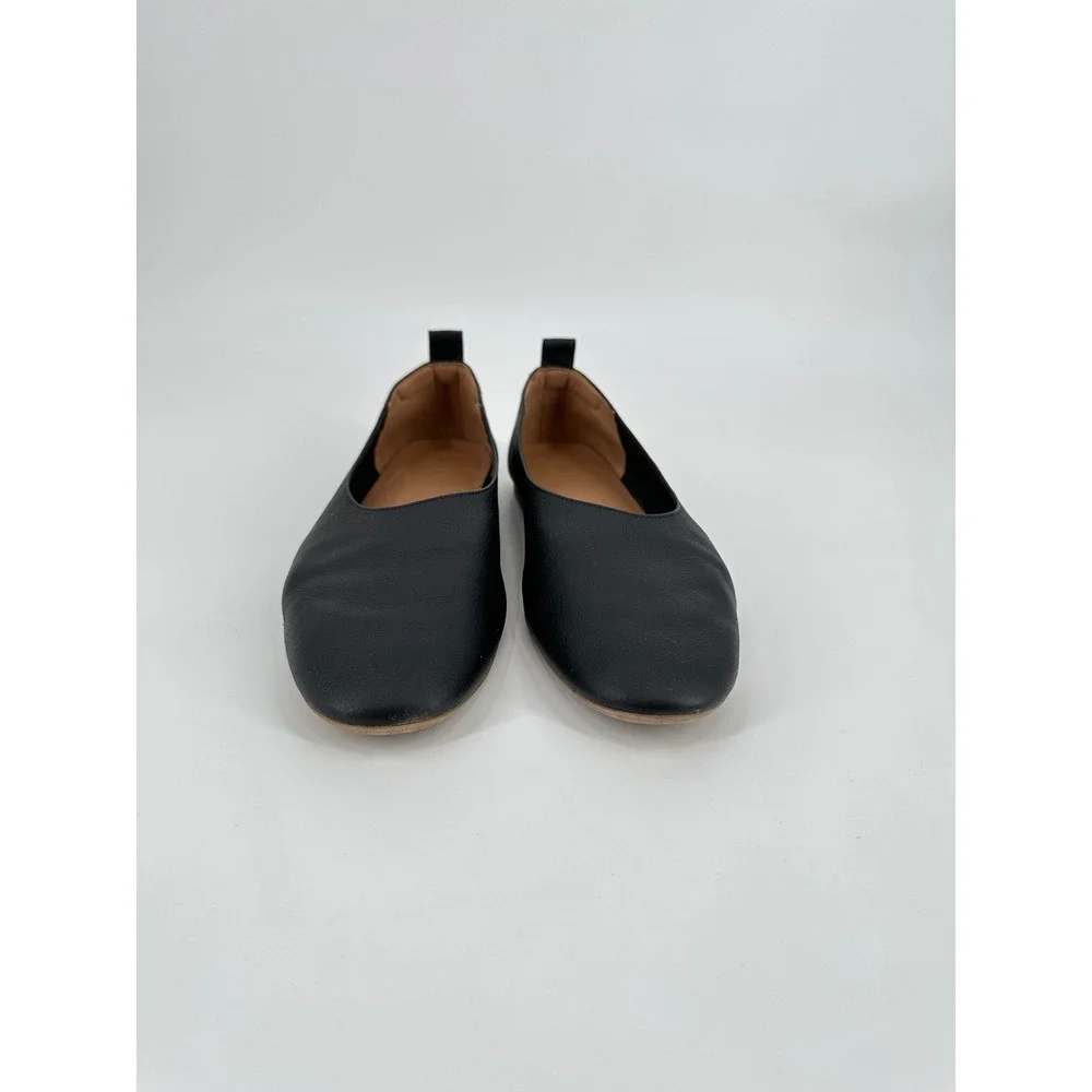 Everlane The Day Glove Black Italian Leather Ballet Flats Womens Size 10